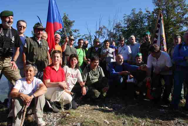  Společná fotografie na vrcholu Doss Alto