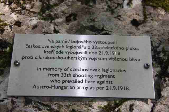  Tabulka připomínající české legionáře