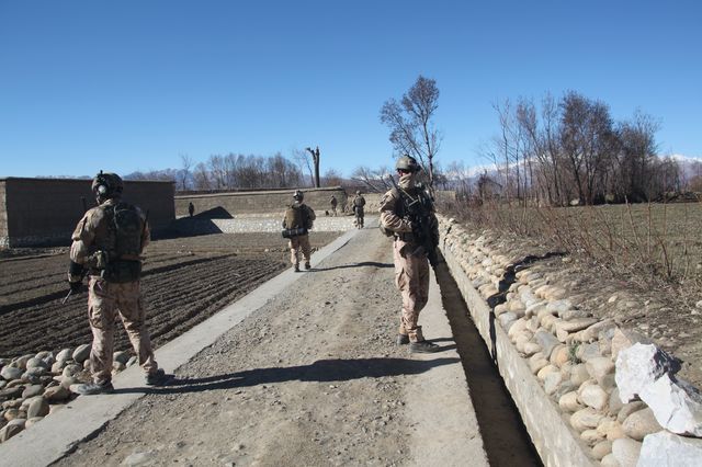 Afghánská políčka se zavlažovacím systémem