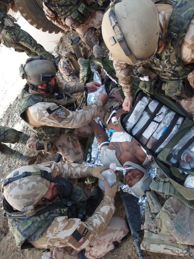 Ošetřování raněných na CCP