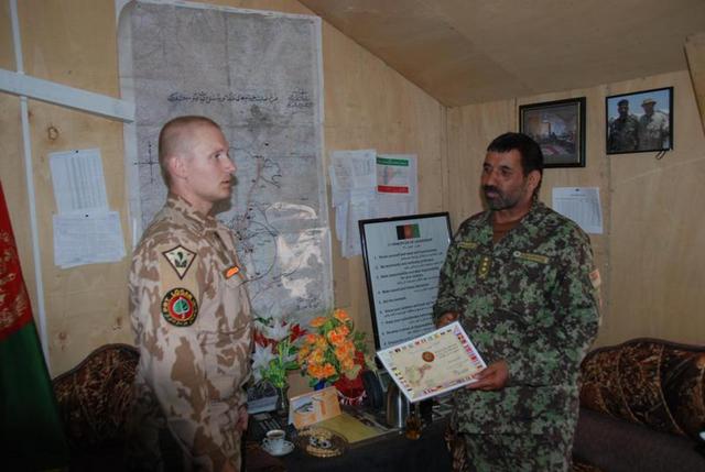 Afghánský velitel Čechům děkuje