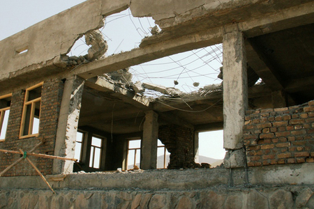 Building after attack of insurgents in July 2011 (3)