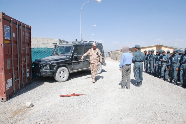 Afghánští policisté na místě činu