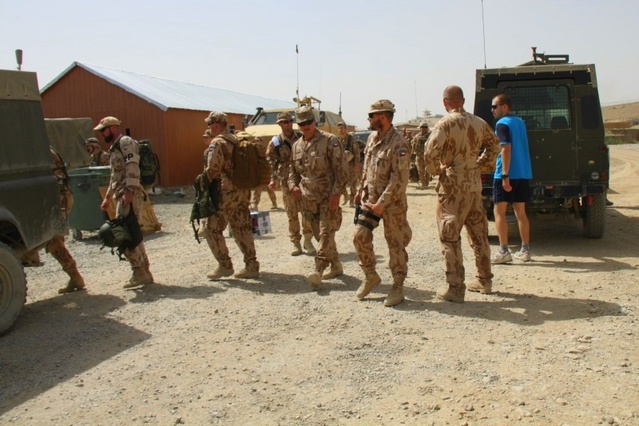 Před odjezdem na letiště