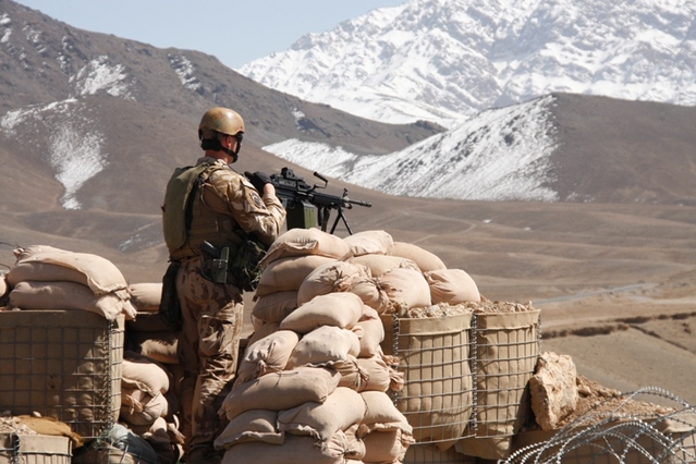 Ochrana na projektu výstavby pozorovacího stanoviště Afghánské armády