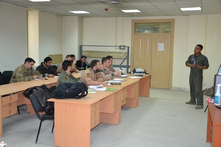 From a pre-flight briefing before live training