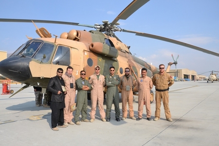 Afghan pilots and Czech AAT members - pilots Major Zdenek Z. and Captain Petr G., flying technician WO Petr K. and weapons operator WO Milan R.