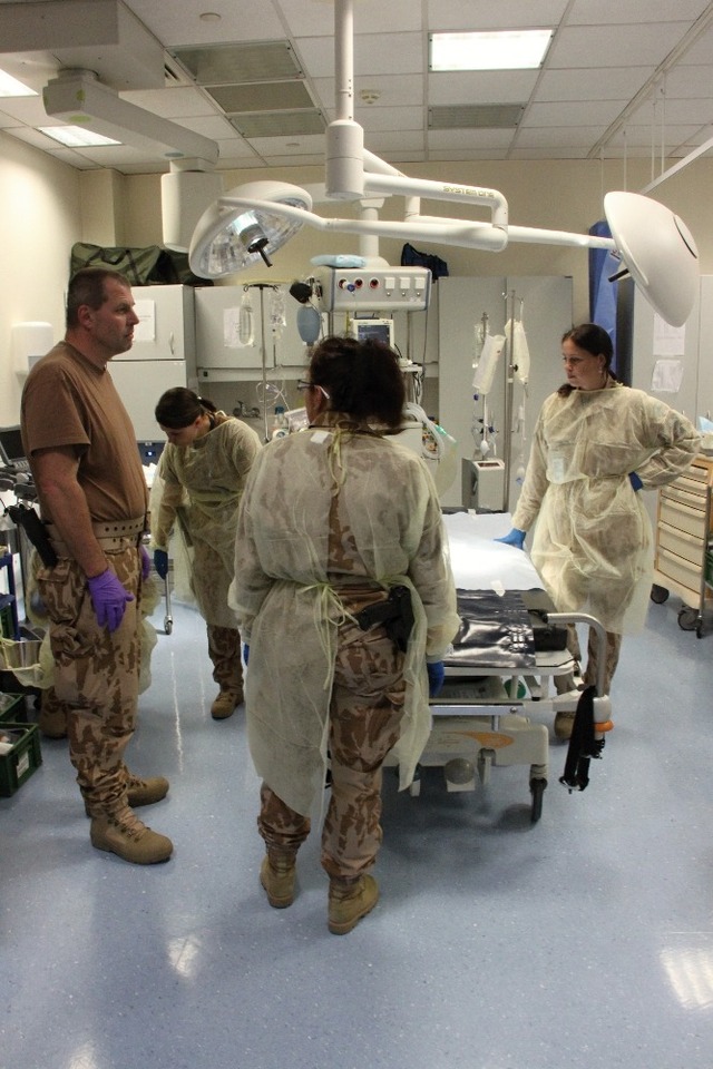 Příprava na hromadný příjem zraněných v rámci cvičení