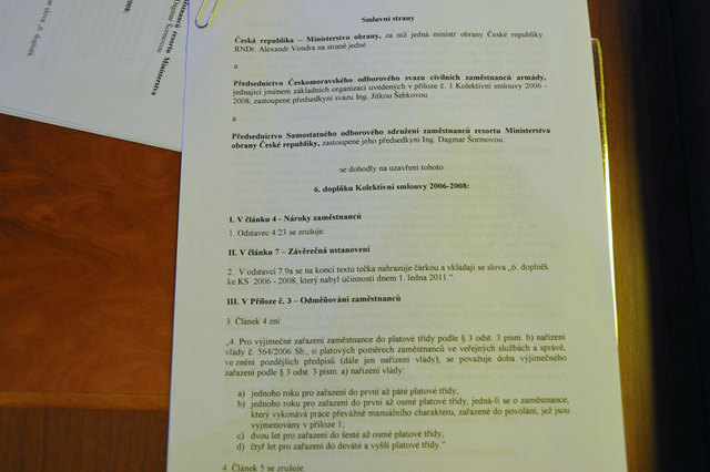 Část 6. doplňku ke Kolektivní smlouvě 2006-2008
