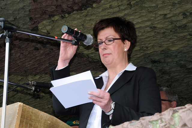 Náměstkyně ministra obrany Alena Netolická při svém projevu