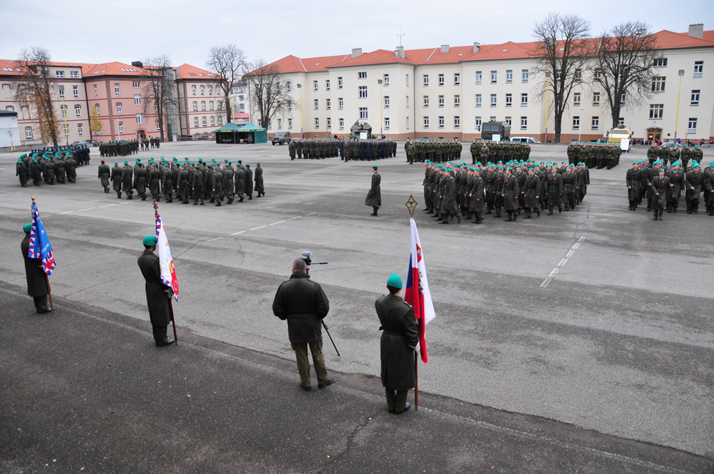 Příprava na slavnostní pochod