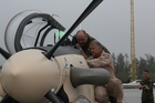  Generálmajor Gurník si prohlédl letoun AT-6C Beechcraft, který se cvičení AMSE15 účastní poprvé