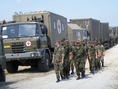 Český konvoj dorazil na cvičení Capable Logistician 2015