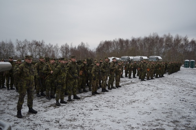 Nástup ostravské a jihlavské roty AZ