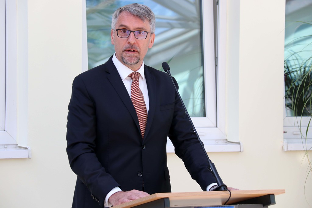 Ministr obrany Lubomír Metnar při projevu v Ústavu leteckého zdravotnictví
