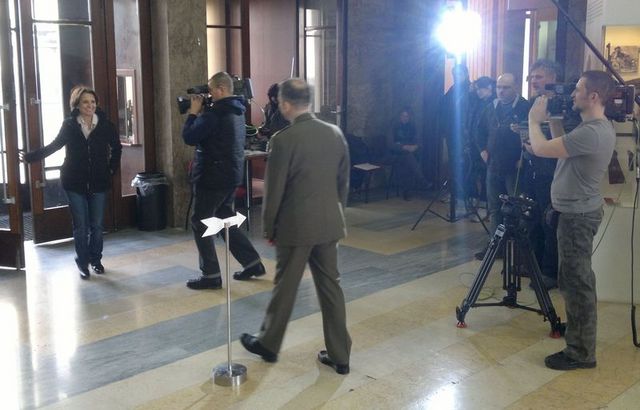 Snímky z natáčení televizního dokumentu v Armádním muzeu Žižkov (1)