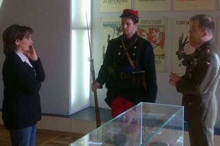 Veronika Freimanová vzpomínala v Armádním muzeu na svého předka, plukovníka čs. armády L. Preiningera 