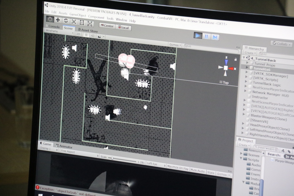 Operátor vidí přesně, kde se cvičící nachází
