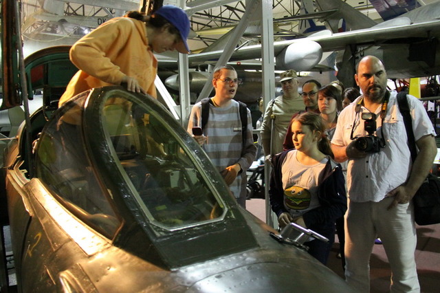Návštěvníci si mohli vyzkoušet kabinu MiG-23