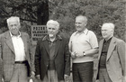 Let. veteráni RAF v Jívové 1981 zleva Lad. Valoušek, Fr. Fajtl, Zd.  Škarvada a Josef  Vopálecký