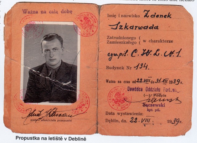 Průkazka polského letectva 1939_Škarvada