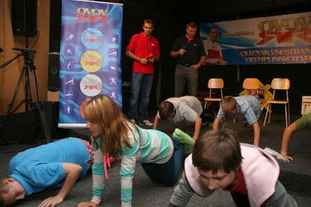 Děti předvedly olympionikům svoji zdatnost

