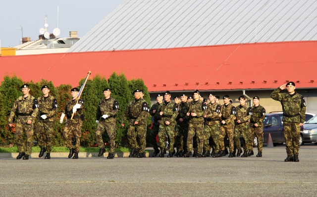 Velící důstojník s čestnou četou