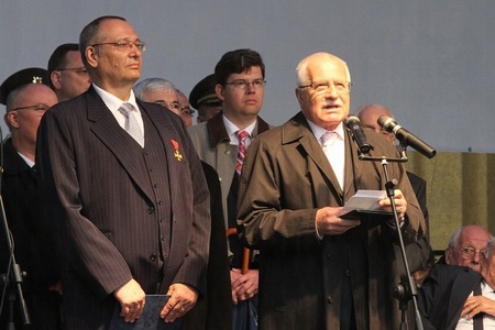 Prezident republiky Václav Klaus při projevu v Plzni