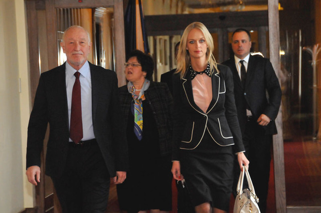 Příchod slovenské delegace na Ministerstvo obrany ČR