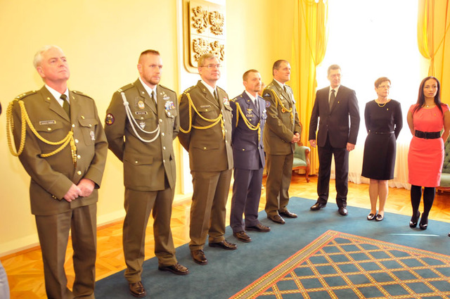 Před zahájením slavnostního předání ocenění na Ministerstvu obrany ČR