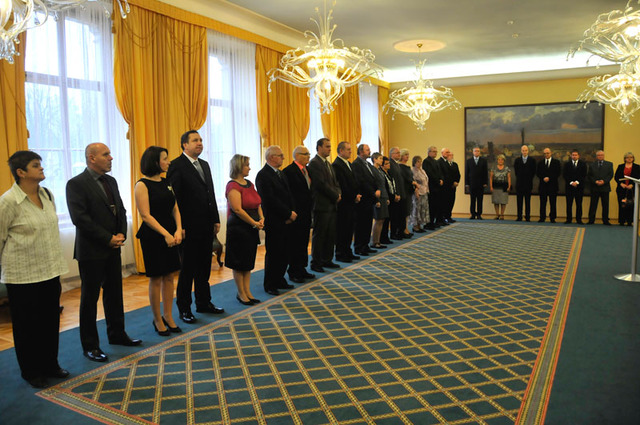 Před zahájením slavnostního předání ocenění nejlepším pracovníkům Ministerstva obrany ČR