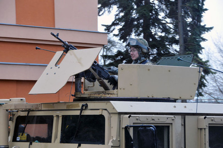 Z příjezdu amerického konvoje do Prahy