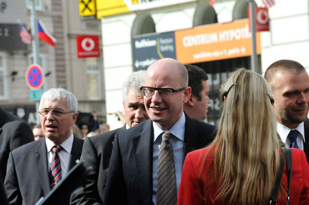 Do Plzně přijel poděkovat osvoboditelům premiér české vlády Bohuslav Sobotka