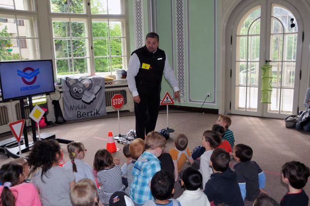 ...a Josef Melen zábavnou formou vedl děti k základům bezpečnosti silničního provozu
