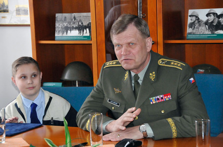 Erik Palásek byl ve středu 16. března hostem náčelníka Generálního štábu AČR generálporučíka Josefa Bečváře