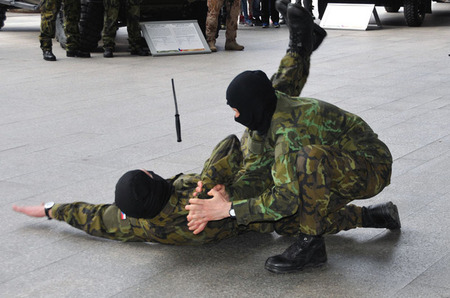 O komentovanou ukázku boje zblízka byl mezi diváky velký zájem