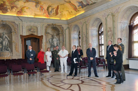Hosté si prohlédli také zrenovovanou část historických budov v areálu brněnské vojenské nemocnice