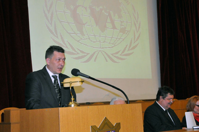 Jednání sněmu pozdravil jménem ministra obrany státní tajemník Ministerstva obrany ČR Petr Vančura