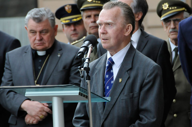 Za rodinu Heliodora Píky se pietní vzpomínky zúčastnil synovec generála - Karel Píka