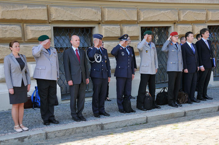 Přivítání s vojenskými poctami na Ministerstvu obrany ČR - delegace Spolkové republiky Německo