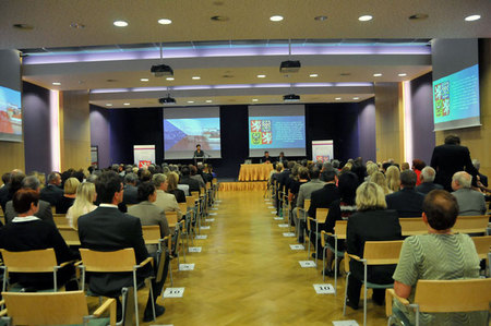 Pohled do kongresového sálu Domu armády v Praze, kde se konalo slavnostní složení slibu