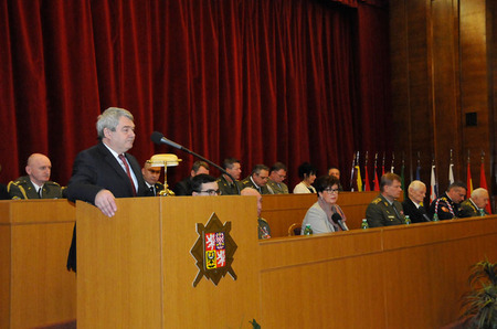 Slavnostní shromáždění pozdravil místopředseda Poslanecké sněmovny Parlamentu ČR Vojtěch Filip