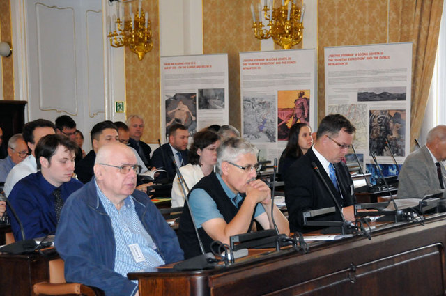 V auditoriu zasedli především historici i odborníci věnující se dějinám spojených s průběhem 1. světové války