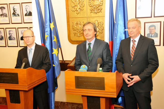 Hlavní aktéři tiskové konference