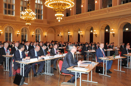 Pohled do Velkého sálu Žofínského paláce, kde se konalo 181. Žofínské fórum