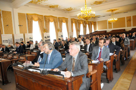 Pohled do jednacího sálu v Poslanecké sněmovně