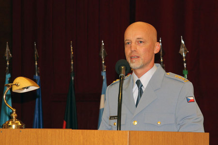 Generální štáb AČR zastupoval plk. gšt. Ondřej Rejman, který v projevu přítomné v sále ujistil, že letci z bitvy o Británii jsou vzorem dnešním pilotům