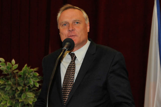 Hlavní projev patřil náměstku ministra obrany Bohuslavu Dvořákovi