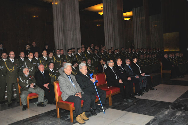Hosté slavnostního nástupu v Národním památníku na pražském Vítkově