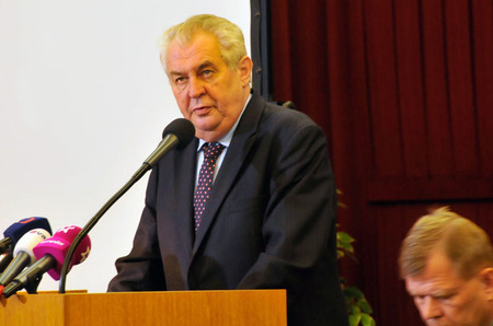 S hlavním projevem k účastníkům velitelského shromáždění vystoupil vrchní velitel Ozbrojených sil ČR - prezident Miloš Zeman